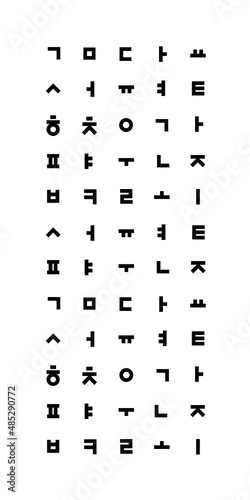 Hangul design, Korean characters, Hunminjeongeum, vertical