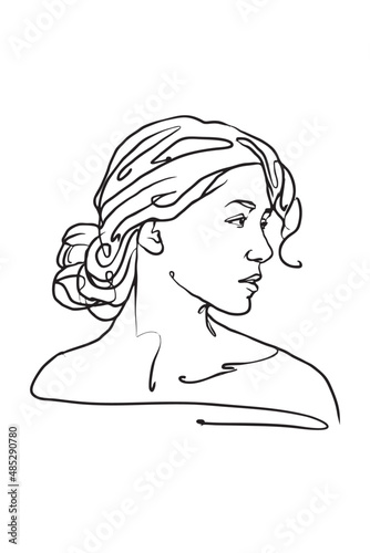 Vector illustration of a girl who does yoga