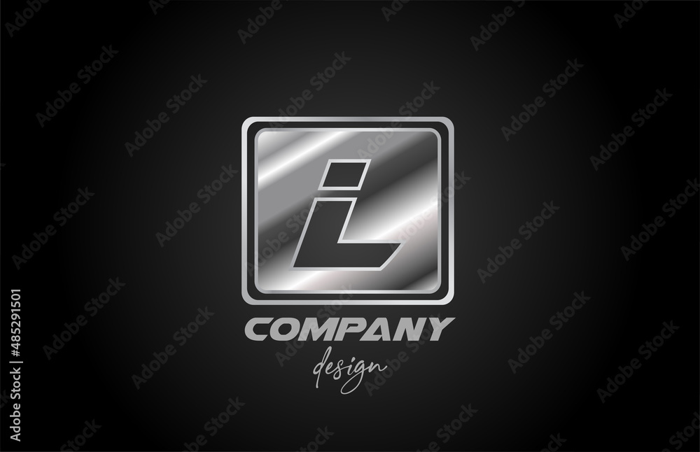 silver metal L alphabet letter logo icon with square design. Creative template for business and company silver metal L alphabet letter logo icon with square design. Creative template for business and company