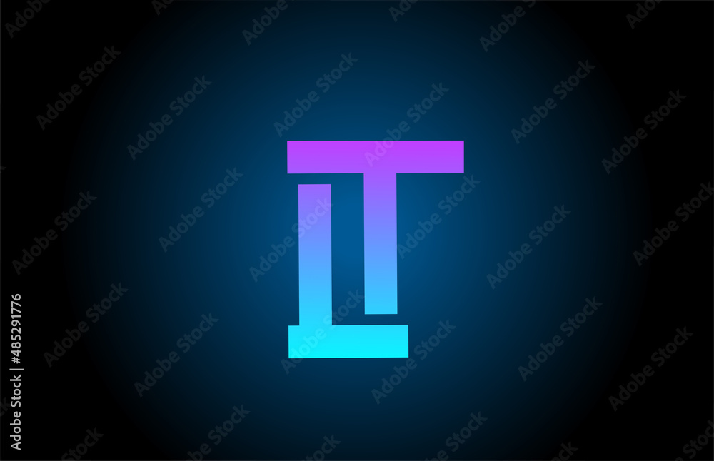 I blue alphabet letter logo icon with line design. Creative template for business and company I blue alphabet letter logo icon with line design. Creative template for business and company