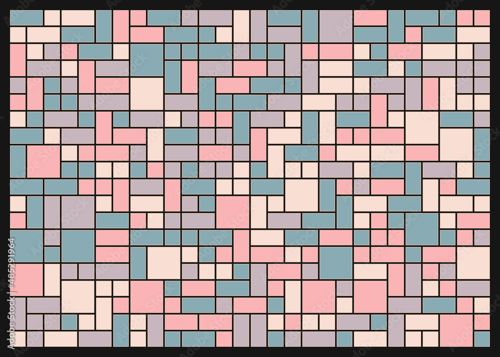 Fototapeta premium Offset Quads generative art background art illustration