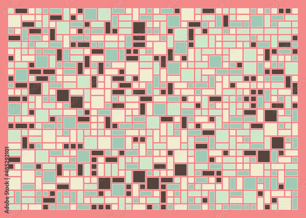 Fototapeta premium Offset Quads generative art background art illustration