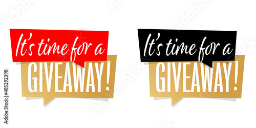 It's time for a giveaway !