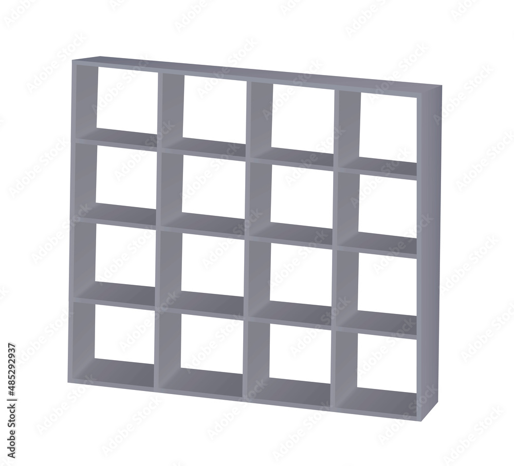 Grey storage rack. vector illustration Grey storage rack. vector illustration