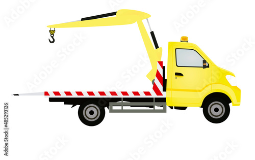 Yellow tow truck. vector illustration