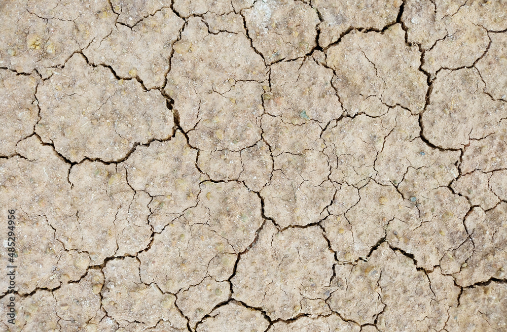 Cracked ground background in the top view for graphic design or wallpaper Cracked ground background in the top view for graphic design or wallpaper
