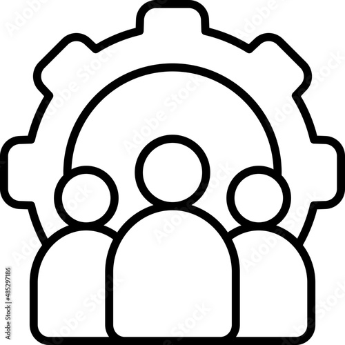 team outline icon