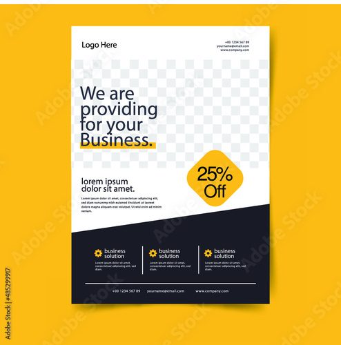 Flat design business flyer template Vector