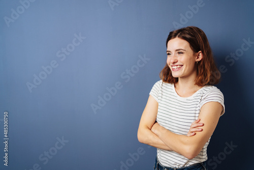 Happy charismatic young woman with a vivacious grin