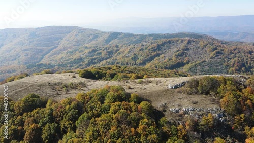 Amazing Autumn Landscape of Erul mountain near Golemi peak, Pernik Region, Bulgaria photo