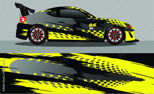car wrap abstract racing graphic background for vinyl wrap and stickers