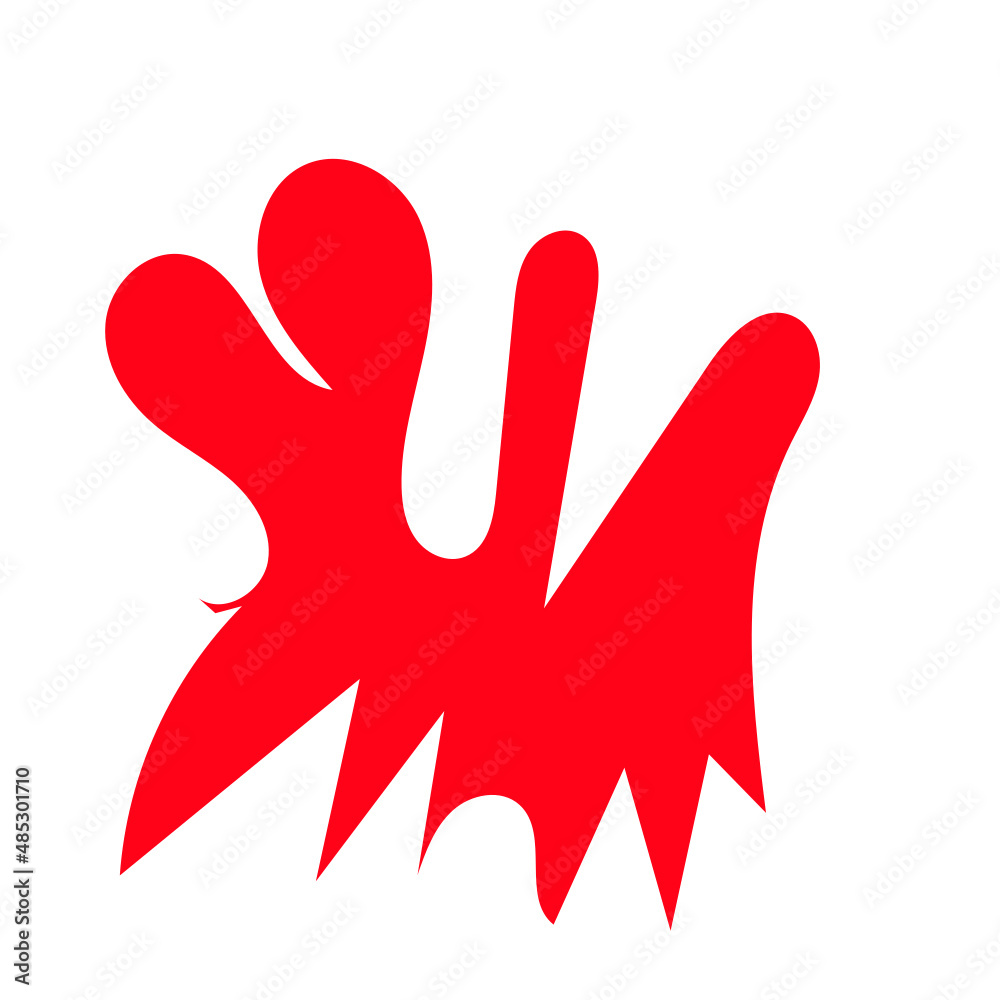 Abstract Shapes Red 
