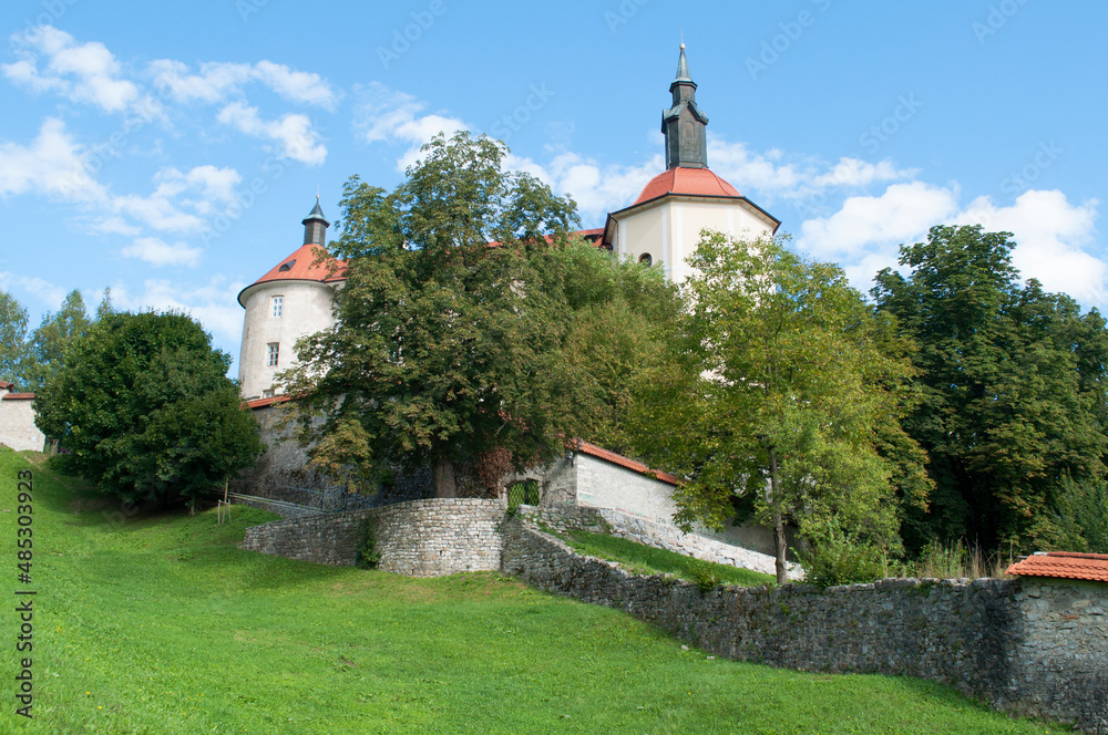 Skofja Loka Castle in a Summer Day