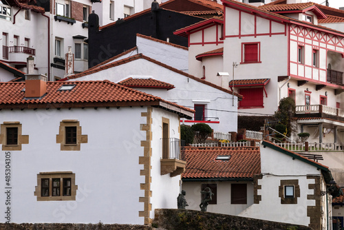white houses of the old port of getxo photo