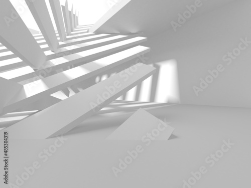 Abstract White Architecture Design Concept