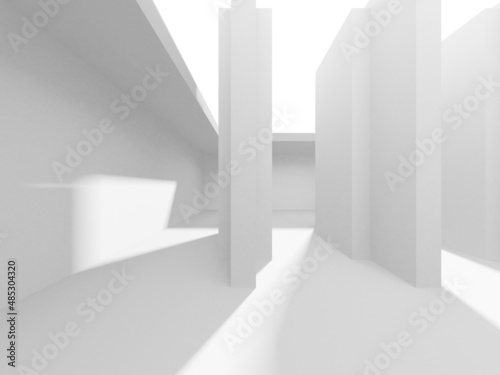 Abstract White Architecture Design Concept