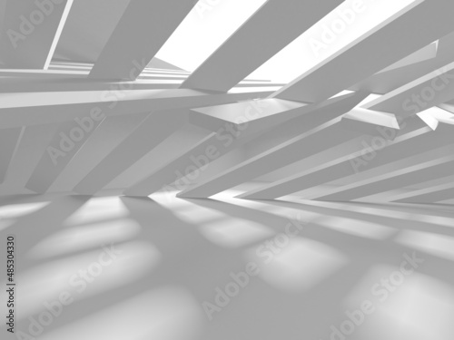 Abstract White Architecture Design Concept
