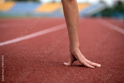 runner on track