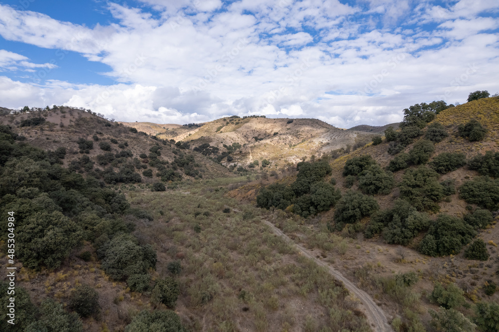mountainous landscape in the south of Granada in Spain mountainous landscape in the south of Granada in Spain