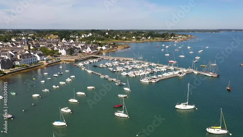 aerial view of the city of Locmariaquer in Brittany photo