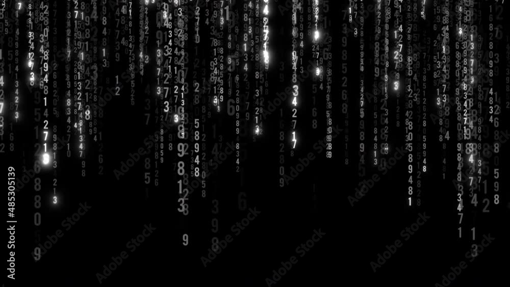 black matrix binary numbers programming background
