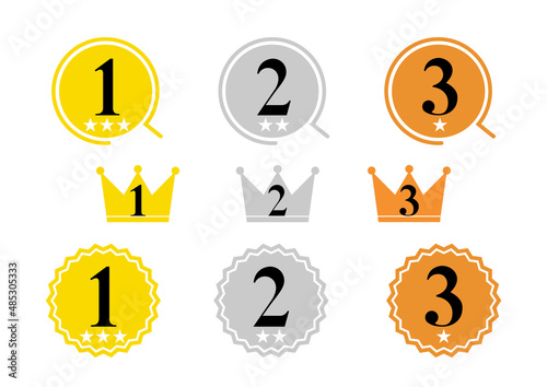 ランキングアイコンのイラストセット