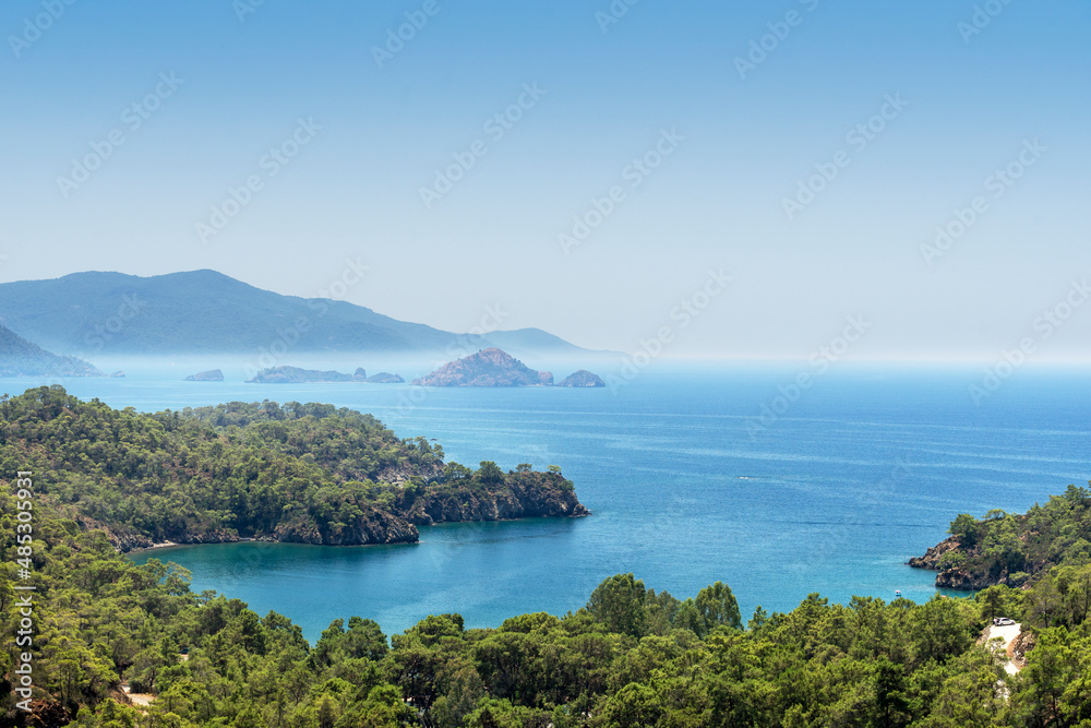 Amazing view of Katranci Bay (Cove) in Fethiye. Fethiye is a city and district of Mugla Province in the Aegean region of Turkey. Amazing view of Katranci Bay (Cove) in Fethiye. Fethiye is a city and district of Mugla Province in the Aegean region of Turkey.