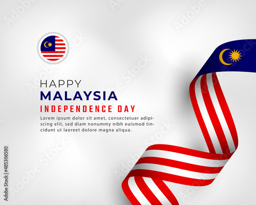 Photography Happy Malaysia Independence Day August 31th Celebration Vector Design Illustration