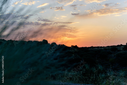 Sunset from the fields of San Martin de Montalban, Toledo photo