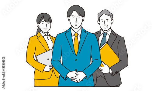 3人のアジア人ビジネスパーソン