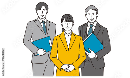3人のアジア人ビジネスパーソン