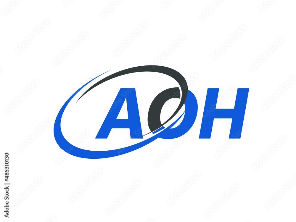 AOH letter creative modern elegant swoosh logo design AOH letter creative modern elegant swoosh logo design