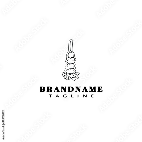 feather duster logo design template icon vector illustration