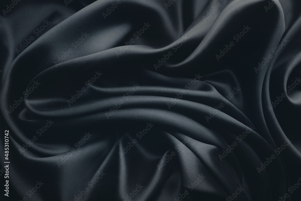 Obraz premium Blue satin silk, elegant fabric for backgrounds