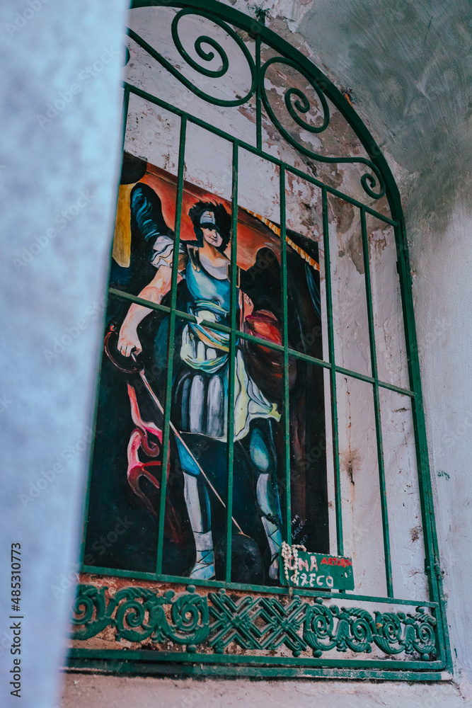 Religious painting in the old town of Taranto