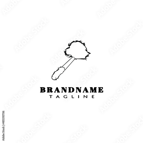 feather duster logo design template icon vector illustration