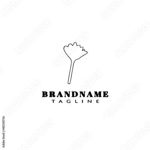 feather duster logo design template icon vector illustration