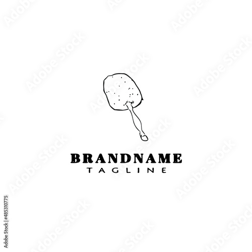 feather duster logo design template icon vector illustration