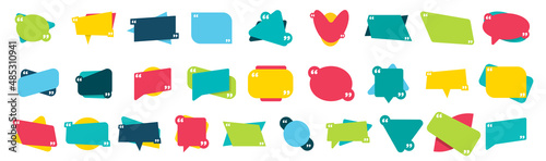 Quotes frames. Quotations frame and callout text template and dialog box bubble