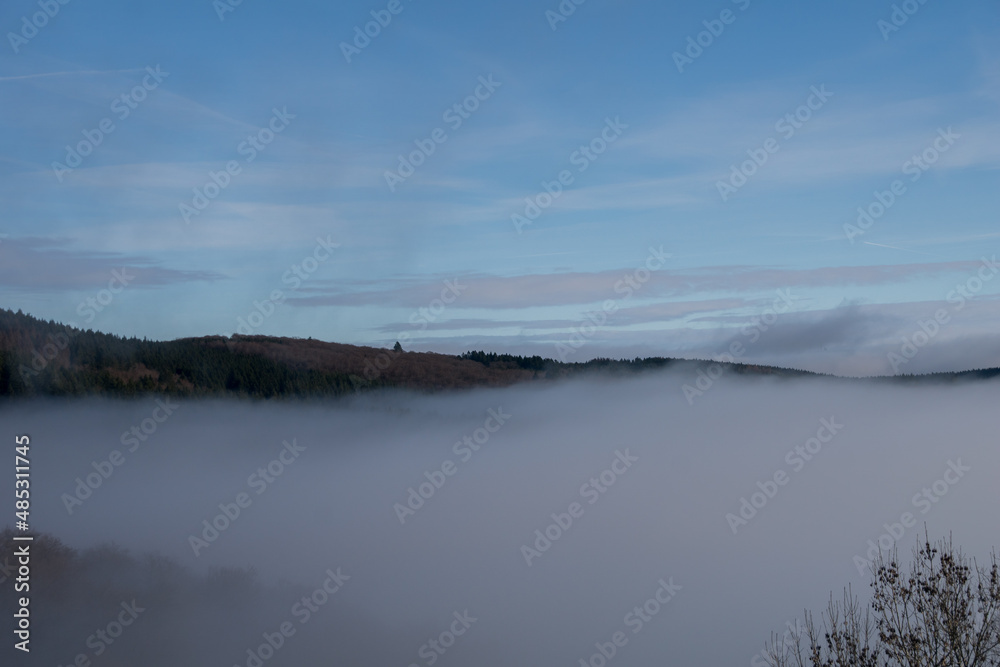 Inversion weather condition near the german village Neuastenberg