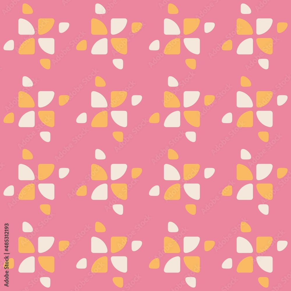 Rounded abstract seamless pattern - accent for any surfaces. Rounded abstract seamless pattern - accent for any surfaces.