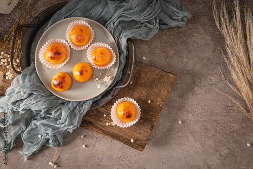 Traditional Portuguese conventual sweet called Castanhas de Ovos from Alcobaca, Portugal