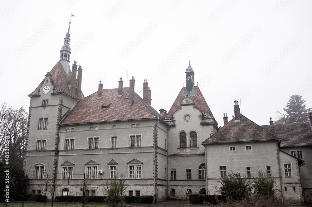 Shenborn French Counts Palace Karpaty Villge, Carpathian Region (Oblast)m Zakarpattia, Renaissance