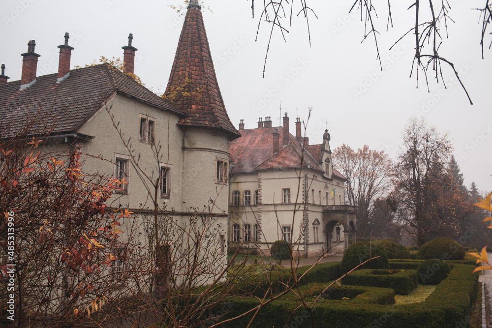 Fototapeta premium Shenborn French Counts Palace Karpaty Villge, Carpathian Region (Oblast)m Zakarpattia, Renaissance