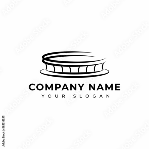 stadium logo vector design template