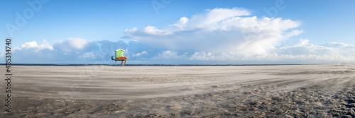 Langeoog Westbad Beach panorama  Lower Saxony  Germany 