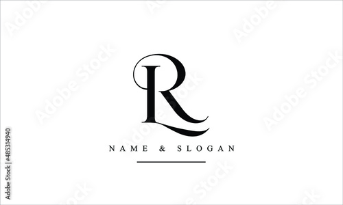 RL, LR, R, L abstract letters logo monogram