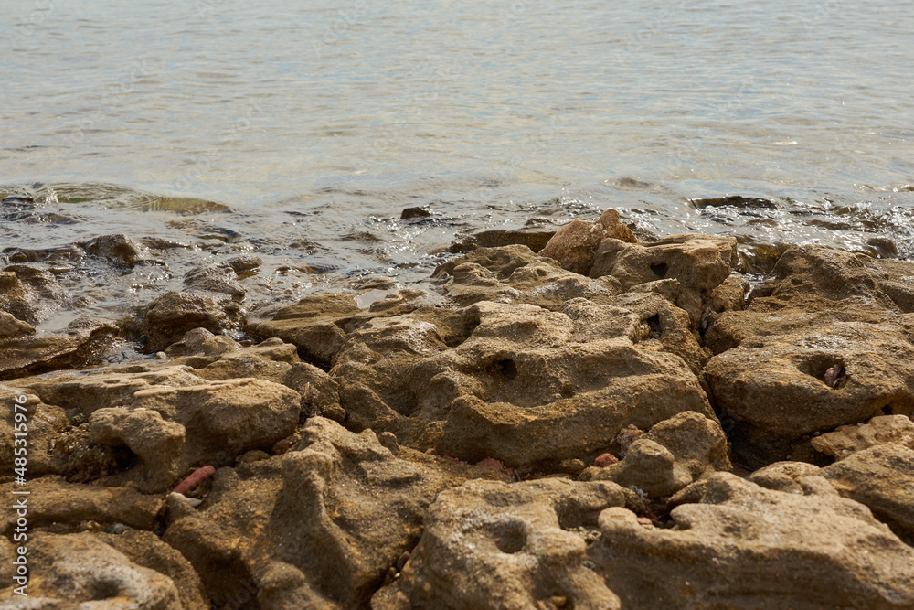 Stones on the coast of the Red sea in Egypt. Stones on the coast of the Red sea in Egypt.