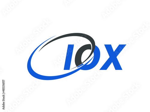 IOX letter creative modern elegant swoosh logo design