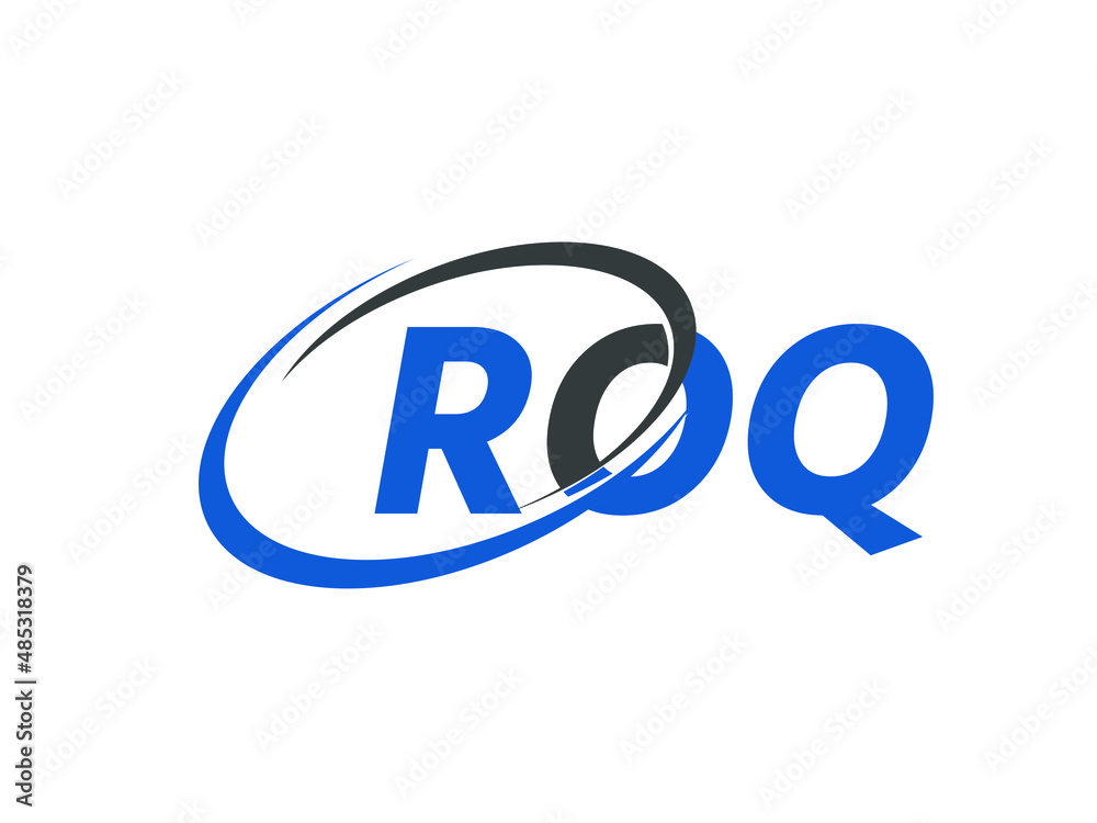 ROQ letter creative modern elegant swoosh logo design ROQ letter creative modern elegant swoosh logo design
